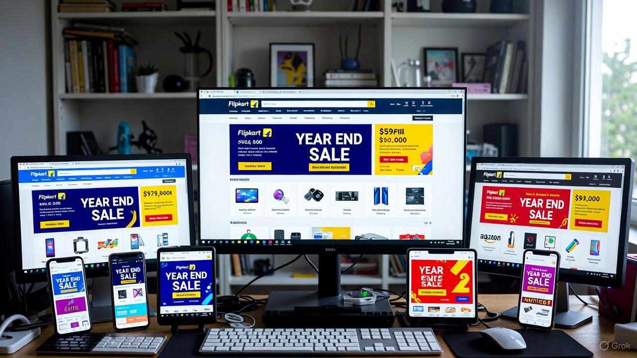 Amazon, Flipkart और टॉप ब्रांड स्टोर्स पर बड़ी सेल लाइव! फोन, फैशन, अप्लायंसेज़ और बहुत कुछ पर भारी छूट