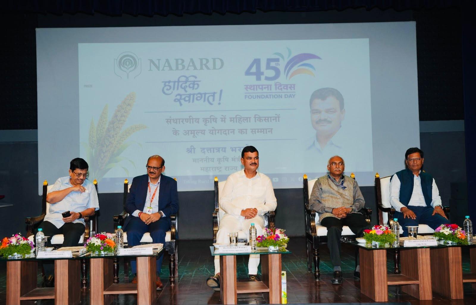 नाबार्ड, महाराष्ट्र ने पुणे में 45वाँ स्थापना दिवस मनाया, महिला किसानों को किया सम्मानित