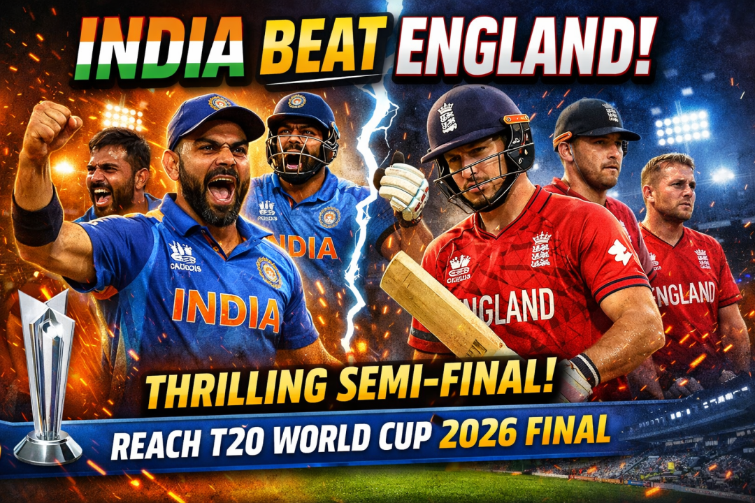 टी20 वर्ल्ड कप 2026: भारत ने इंग्लैंड को रोमांचक सेमीफाइनल में हराकर फाइनल में बनाई जगह