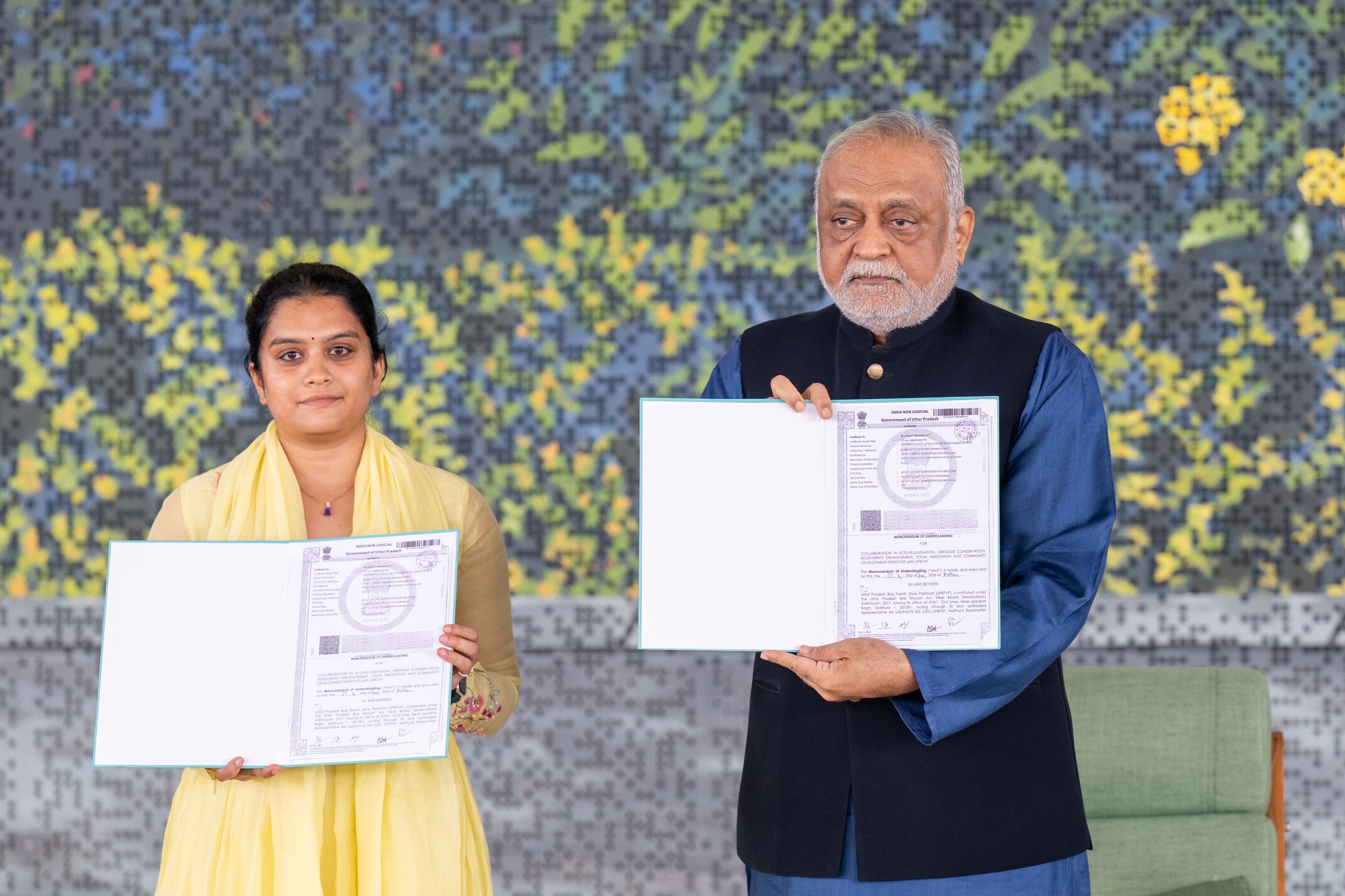 मथुरा-वृंदावन में पारिस्थितिक बहाली और जैव विविधता संवर्द्धन के लिए हार्टफुलनेस संस्थान और यूपी ब्रज तीर्थ विकास परिषद (UPBTVP) का सहयोग